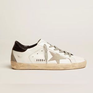 Golden Goose Super-Star with black heel tab and metal stud lettering